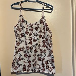 D/C JEANS WHITE PATTERN LAYERING TANK